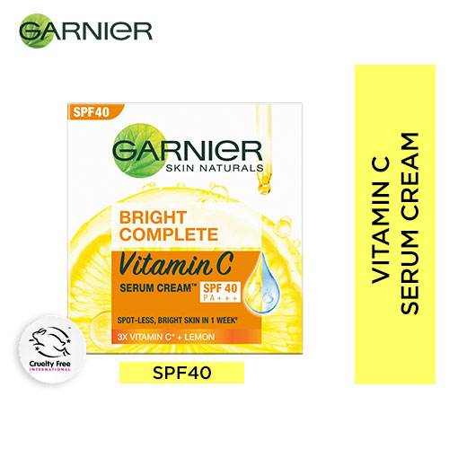 Garnier Bright Complete Vitamin C SPF- 40 - Serum Cream - 45 gms