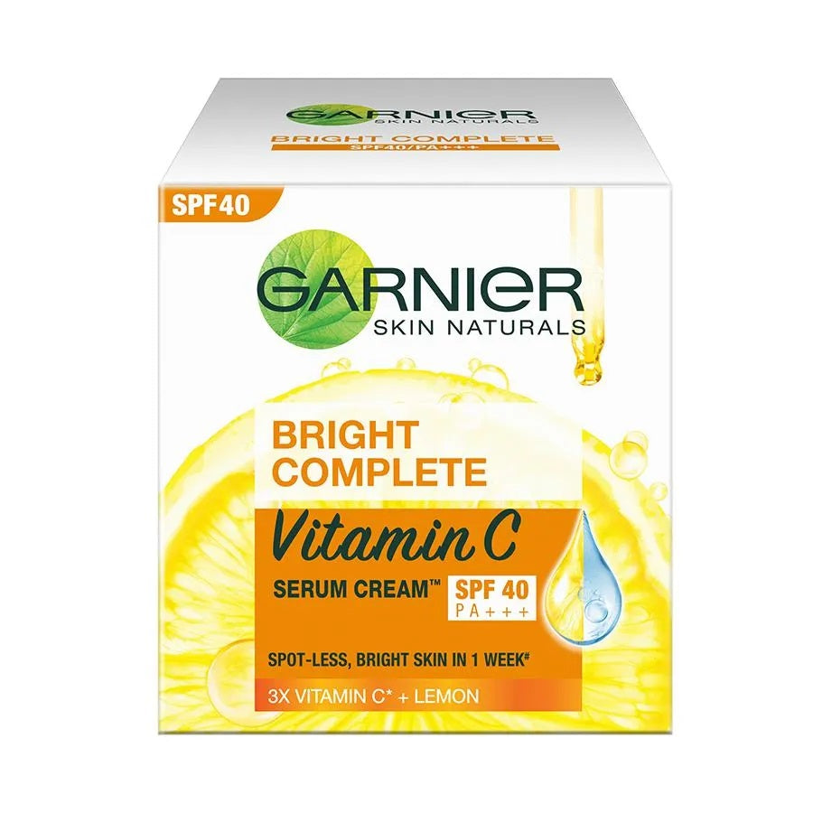 Garnier Bright Complete Vitamin C Serum Cream With SPF 40,, 52% OFF