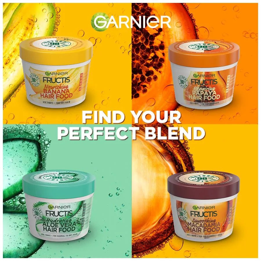 Garnier Fructis Hair Food - Smoothing Macadamia Hair Mask For Dry Unruly Hair - 390 ml