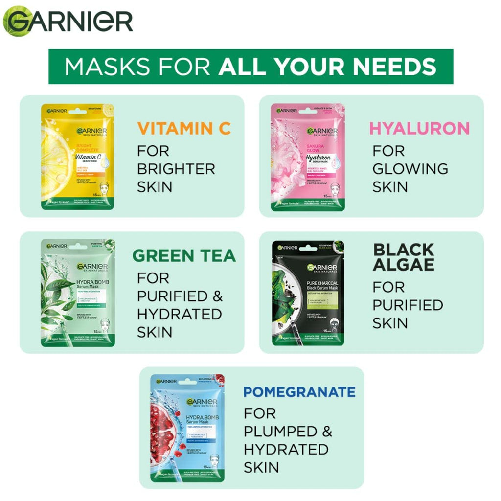 Garnier Skin Naturals Hydra Bomb Green Tea Face Sheet Mask 28 photo