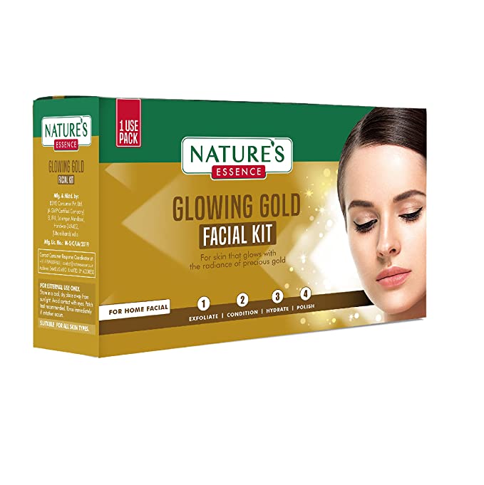 Nature's Essence Glowing Gold Facial Kit Single Use - 20 gm