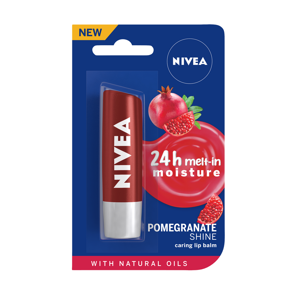 Nivea Lip Balm - Pomegranate Shine - 4.8 gm