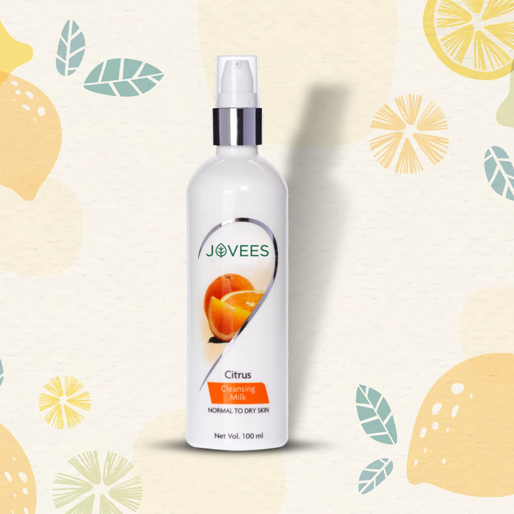 Jovees Citrus Cleansing Milk with Lemon Peel Extract, Almond & Coconut Oil