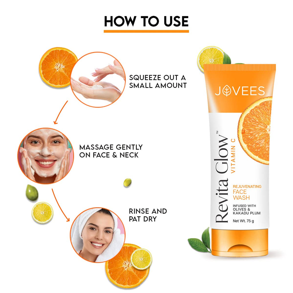 Jovees Revita Glow Vitamin C Face Wash - 75 gms