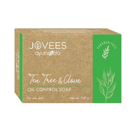 jovees tea tree & clove oil control soap (100 gm)