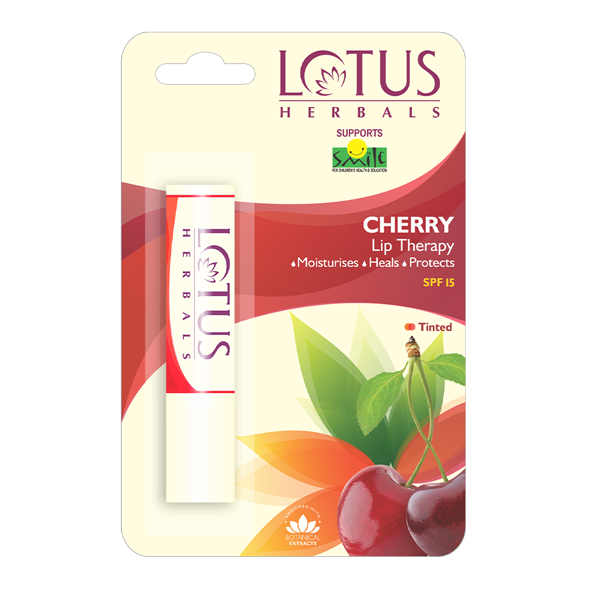 Lotus Herbals Lip Therapy Cherry (SPF-15) - 4 gms