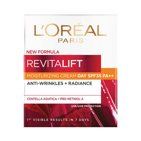 l'oreal paris revitalift anti-wrinkles + radiance moisturizing day cream with spf 35 pa++ - 50ml