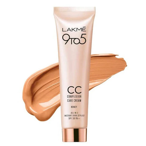 lakme 9 to 5 complexion care face cc cream (honey) - spf 30 pa++ - 30 gms