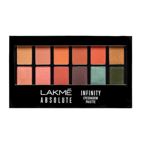 lakme absolute infinity eye shadow palette - coral sunset - 12 gms