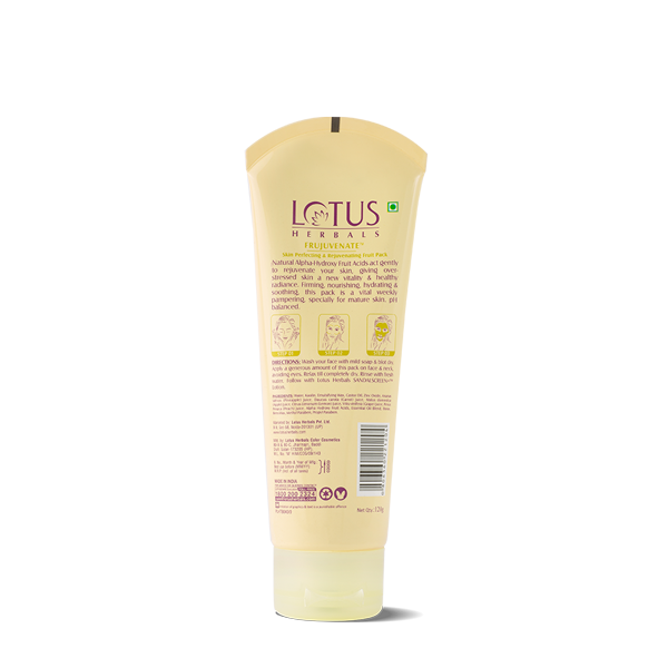 Lotus Herbals Frujuvenate Skin Perfecting & Rejuvenating Fruit Pack - 60 gms