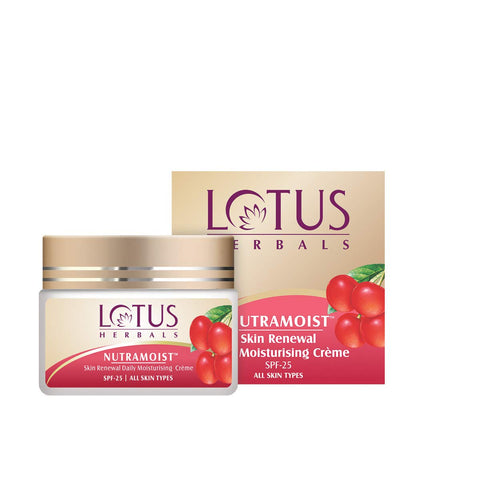 lotus herbals nutramoist skin renewal daily moisturising cream spf-25 (50 gm)