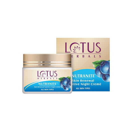 lotus herbals nutranite skin renewal nutritive night cream (50 gm)