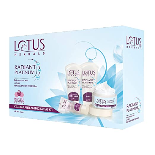 Lotus Herbals Radiant Platinum Cellular Anti-Ageing Facial Kit (170gm)