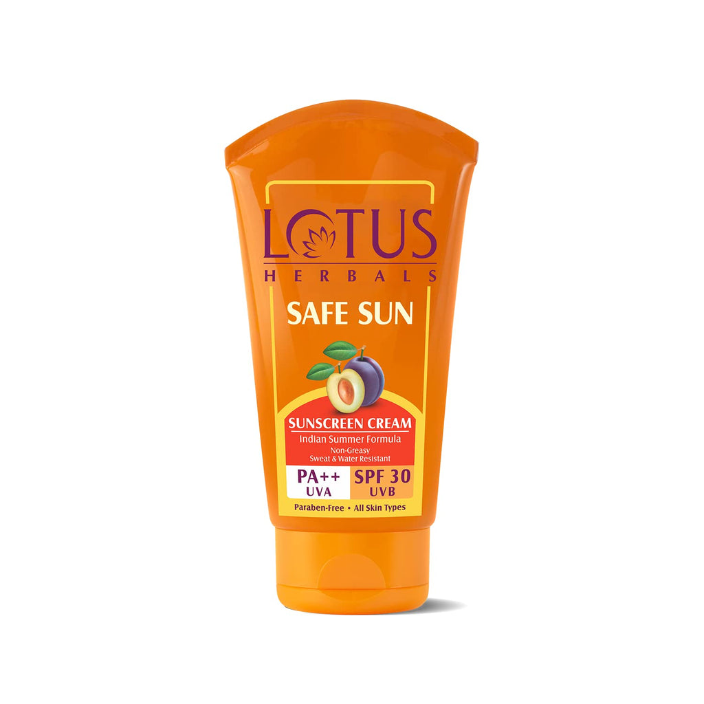 Lotus Herbals Safe Sun Sunscreen Cream PA++ SPF-30 Indian Summer Formula - 100 gms