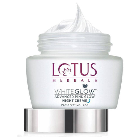 lotus herbals white glow advanced pink glow night cream - 50 gms
