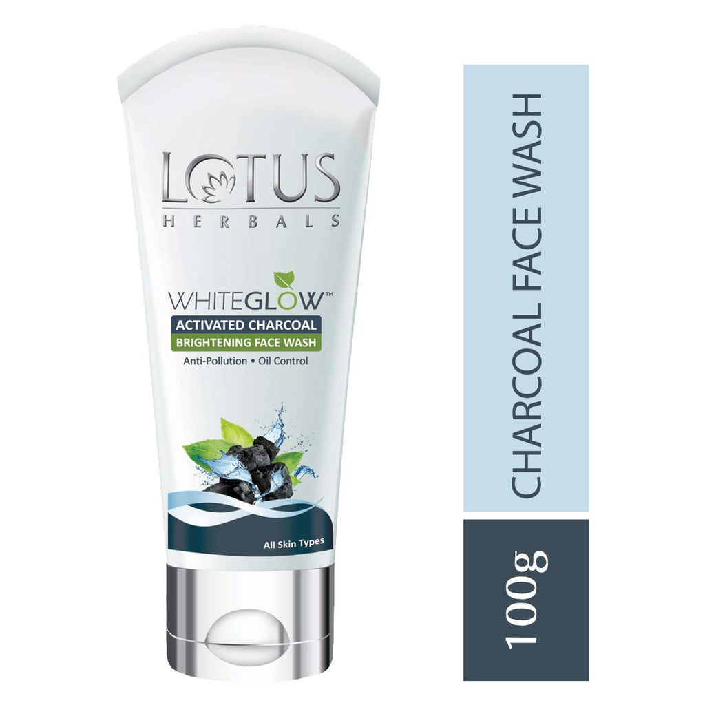 Lotus Herbals Whiteglow Activated Charcoal Anti-Pollution Brightening Face Wash