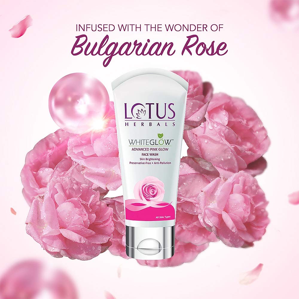 Lotus Herbals Whiteglow Advanced Pink Glow Brightening Face Wash - 100 gms