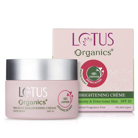 lotus organics precious brightening crème spf 20 - 50 gms