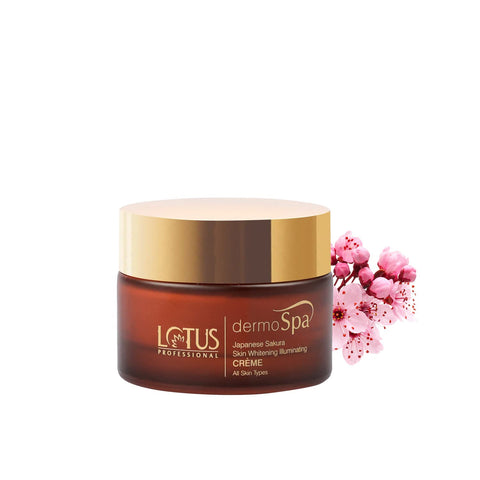 lotus professional dermospa japanese sakura skin whitening & illuminating creme spf 20 - 50 gms