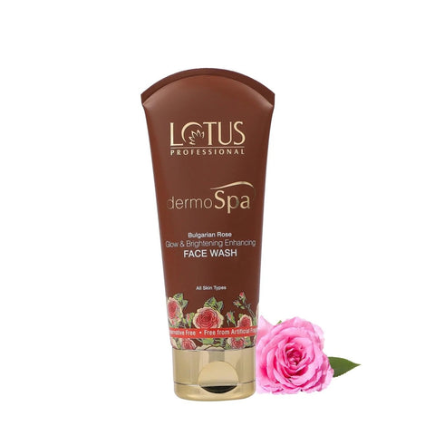 lotus professional dermospa bulgarian rose glow and brightening face wash - 80 gms