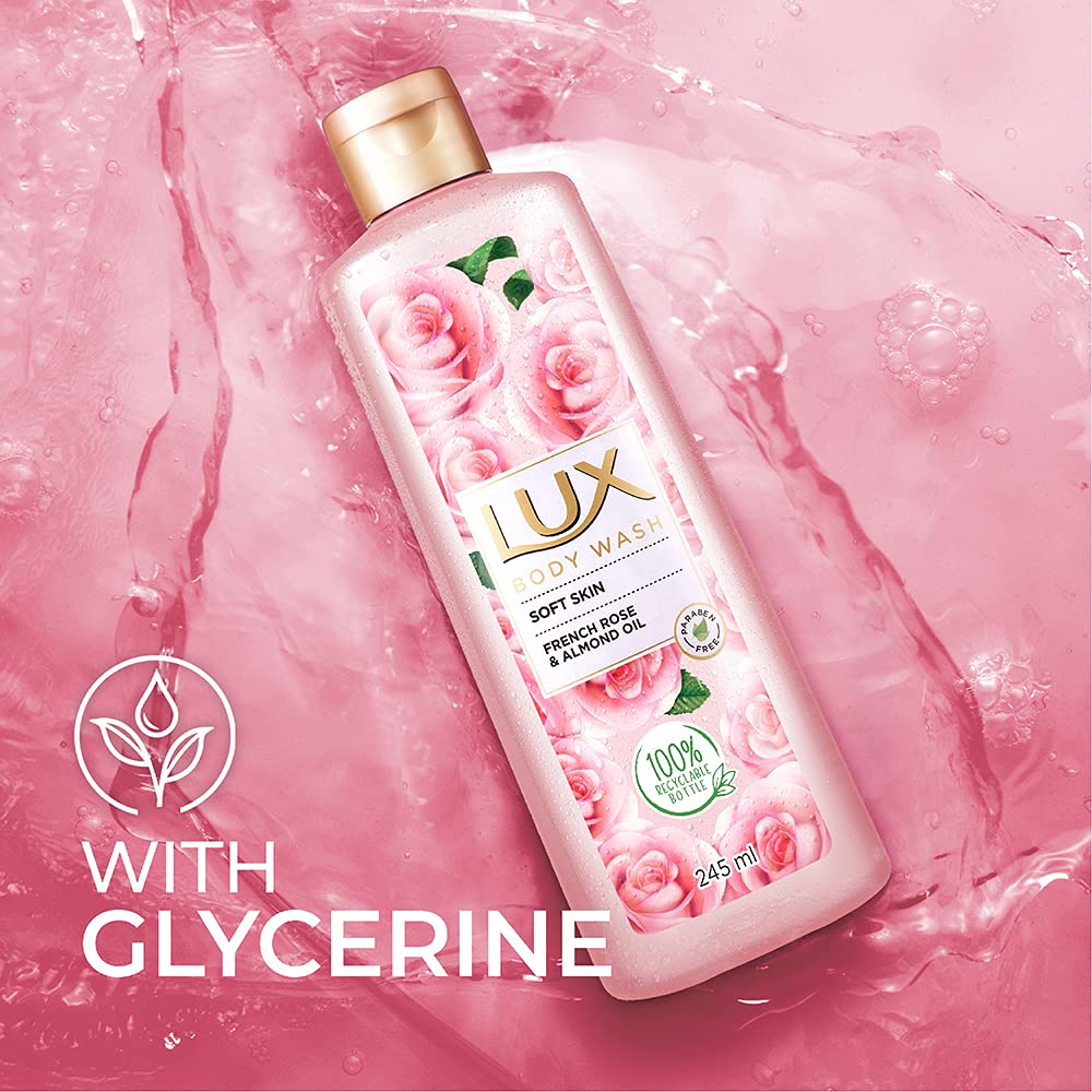 Lux French Rose & Almond Oil Body Wash - 245 ml