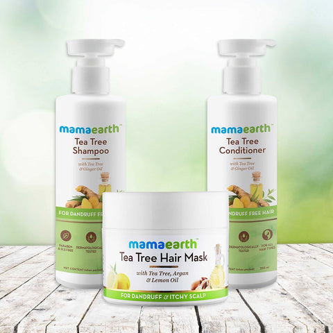 mamaearth tea tree anti-dandruff hair regime kit