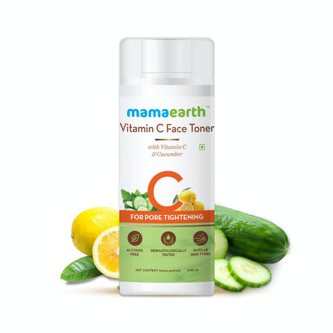 mamaearth vitamin c toner for face with vitamin c & cucumber for pore tightening - 200 ml