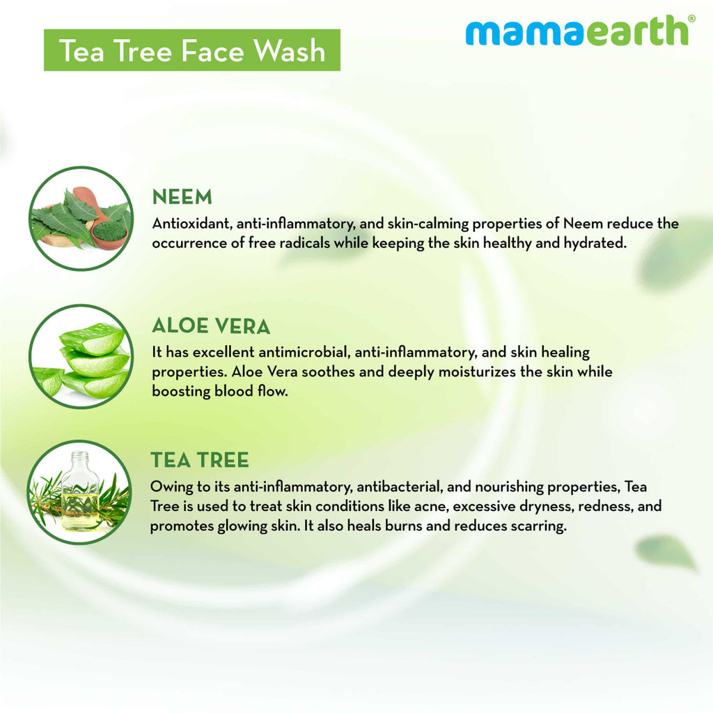 Products Mamaearth Tea Tree Face Wash with Neem for Acne and Pimples