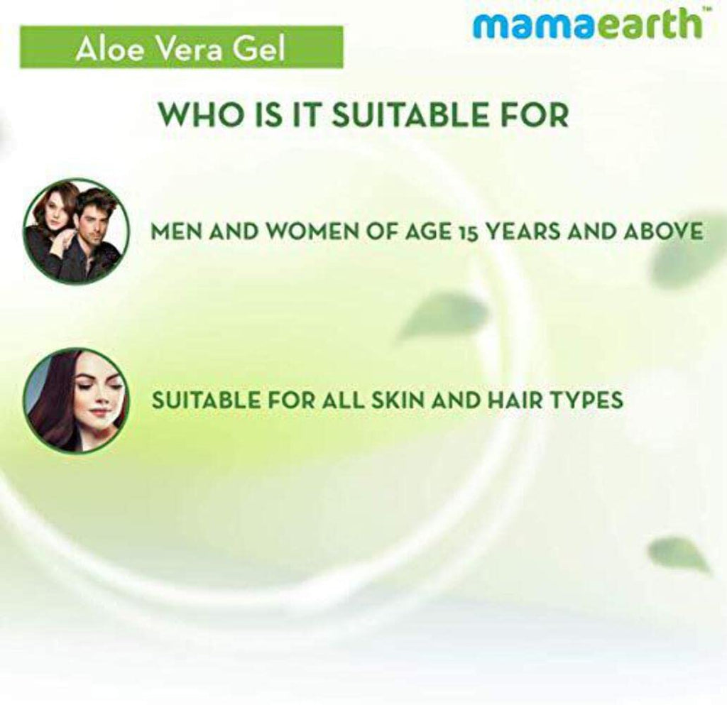 Mamaearth Aloe Vera Gel With Pure Aloe Vera & Vitamin E For Skin and Hair - 300 ml