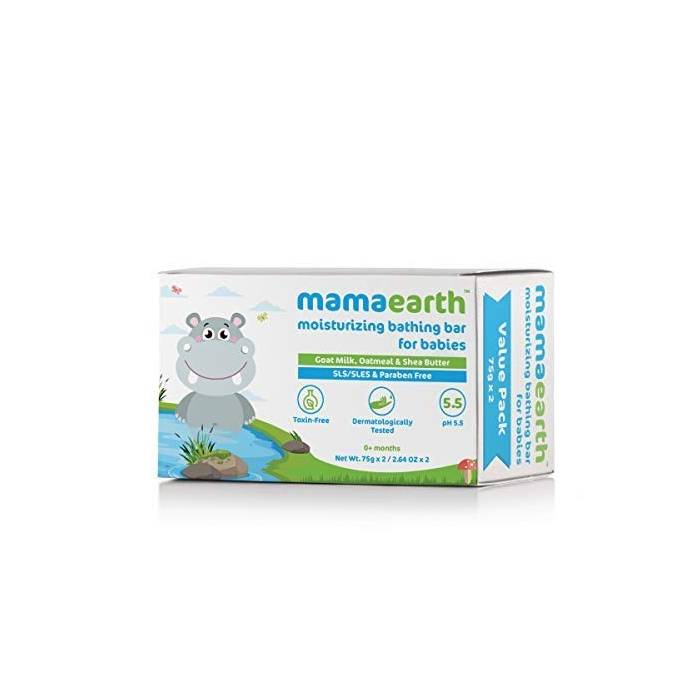 Mamaearth Moisturizing Bathing Bar Soap For Babies - pack of 2 x 75 gms