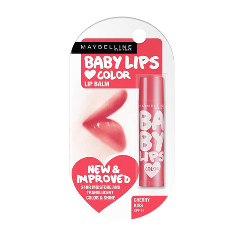 maybelline new york baby lips lip balm with spf - cherry kiss - 4 gms