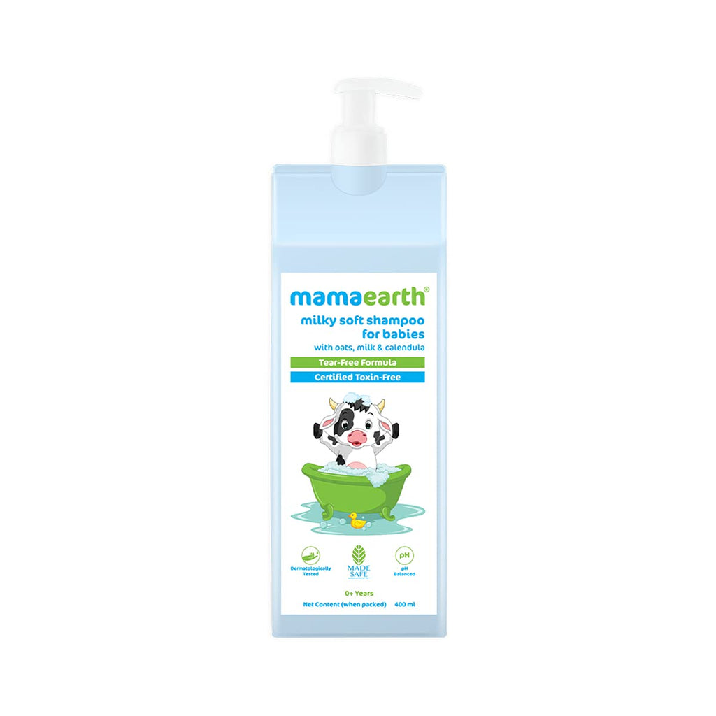 Mamaearth Milky Soft Shampoo with Oats, Milk and Calendula for Babies 