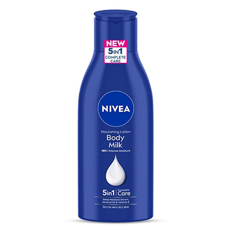 nivea body lotion for very dry skin- nourishing body milk with almond oil and vitamin e