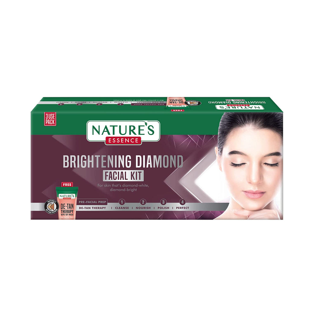 Natures Essence Brightening Diamond Facial Kit, 3 Facials - 60 gms