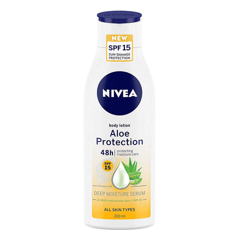 nivea body lotion - aloe protection spf 15, for daily sun protection