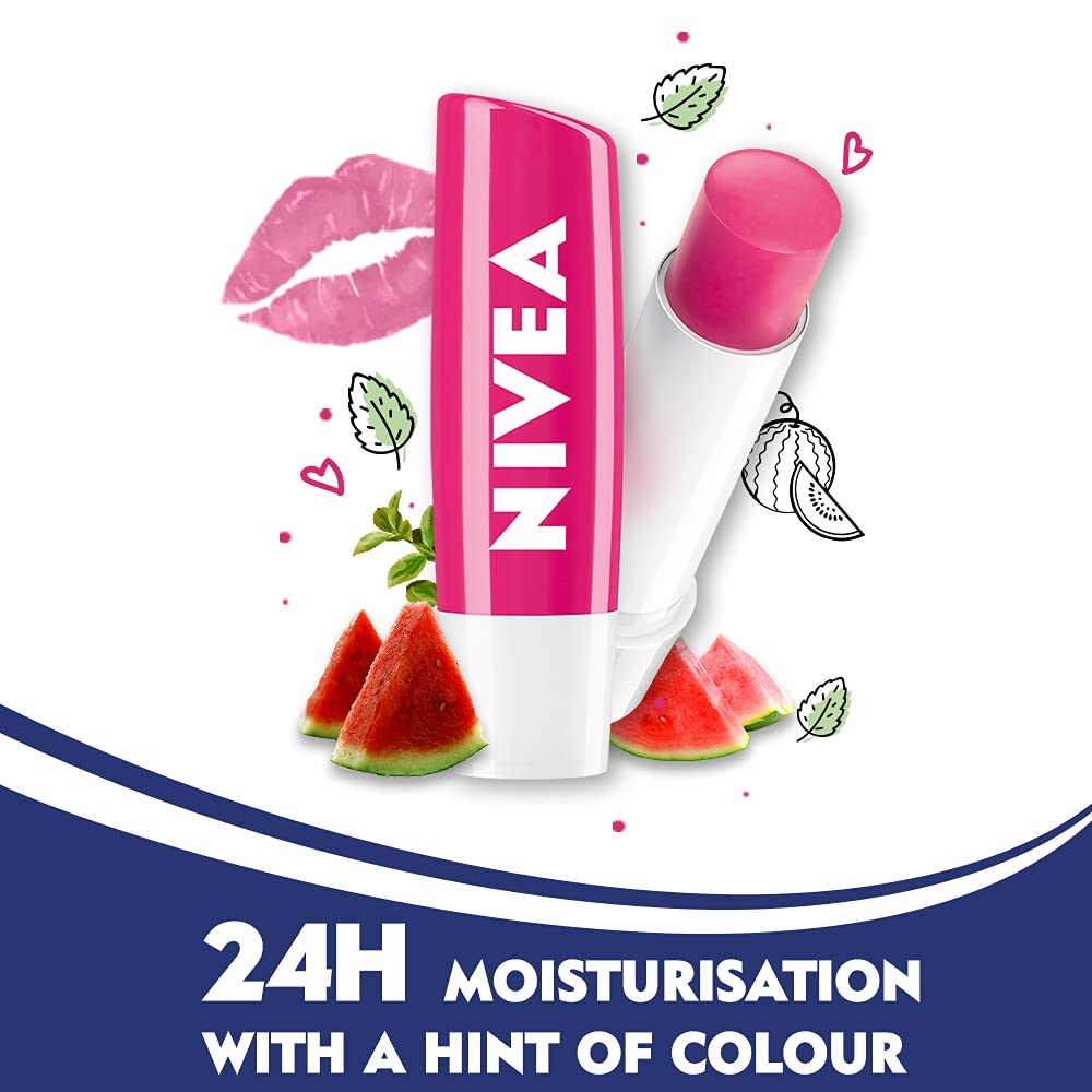 Nivea Lip Balm - Watermelon Shine - 4.8 gms