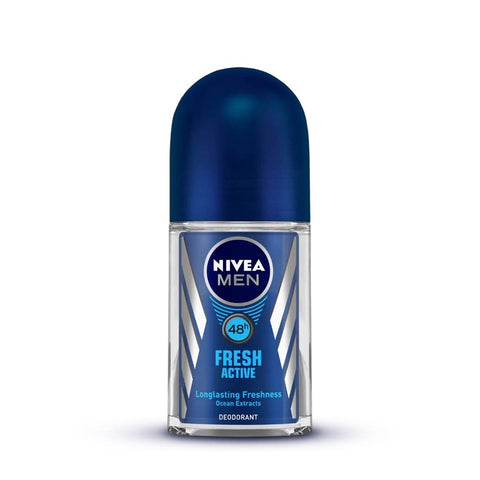nivea men fresh active deodorant roll on 48hrs long lasting freshness - 50 ml
