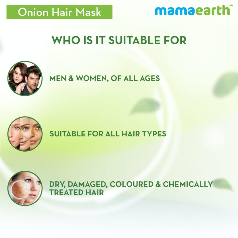 Mamaearth Onion Hair Mask, For Hair Fall Control, With Onion Oil and Organic Bamboo Vinegar