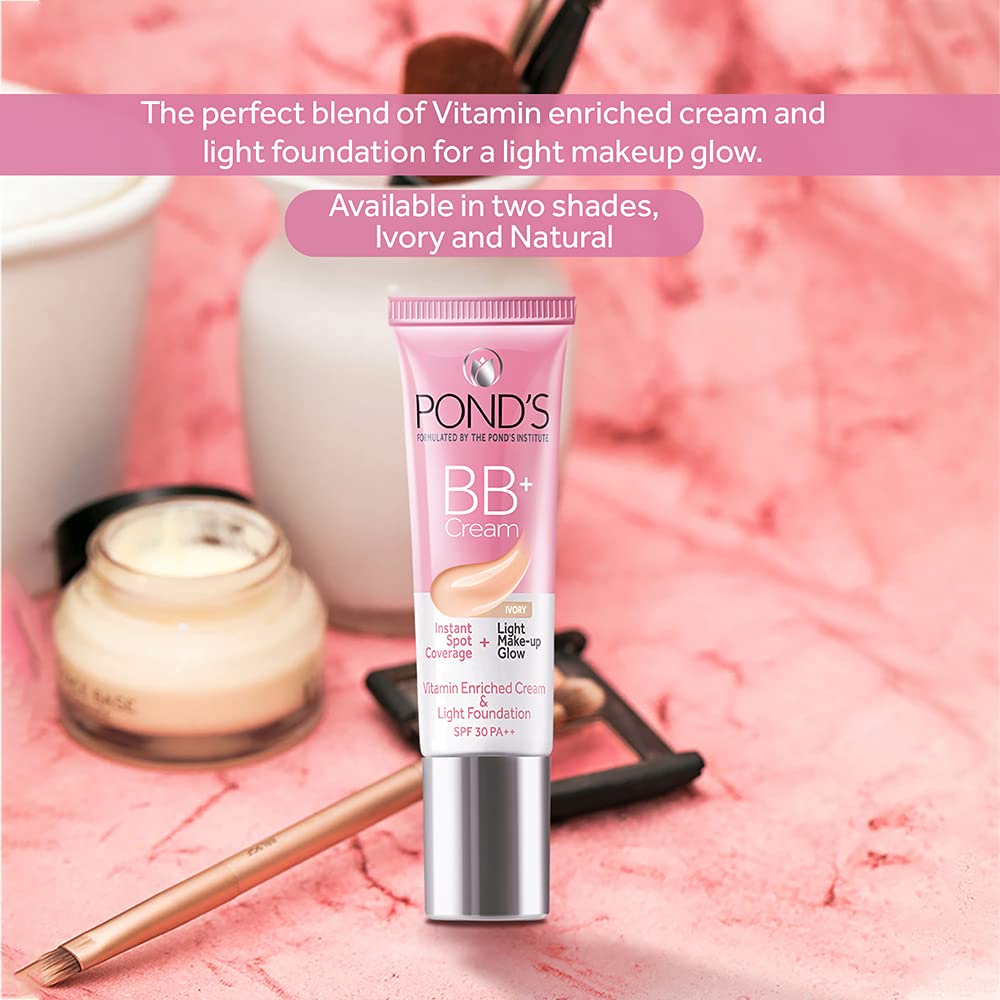 Ponds BB+ Cream Instant Spot Coverage + Light Make-up Glow Ivory - SPF 30 PA++