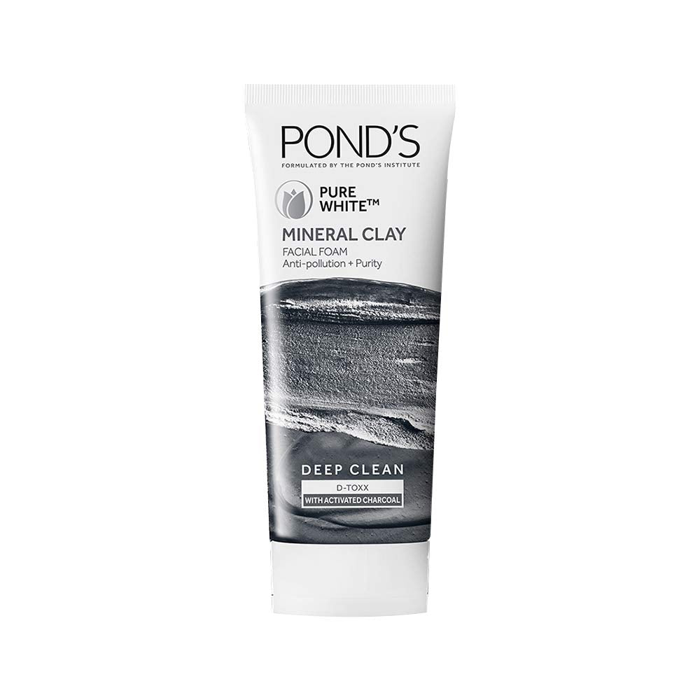 Ponds Mineral Clay Activated Charcoal Oil Free Glow & Face Wash