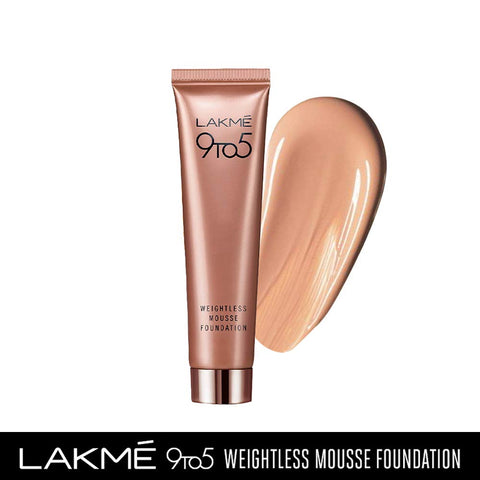 lakme 9 to 5 weightless mousse foundation - 25 gms