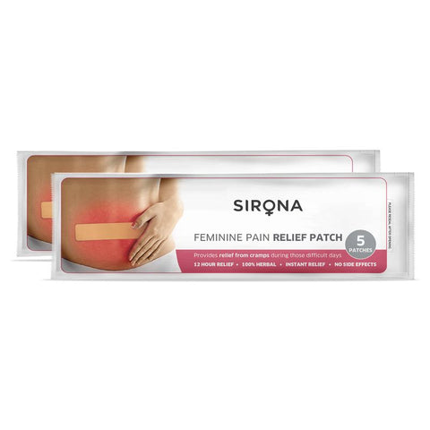 sirona herbal period pain relief patches - pack of 5