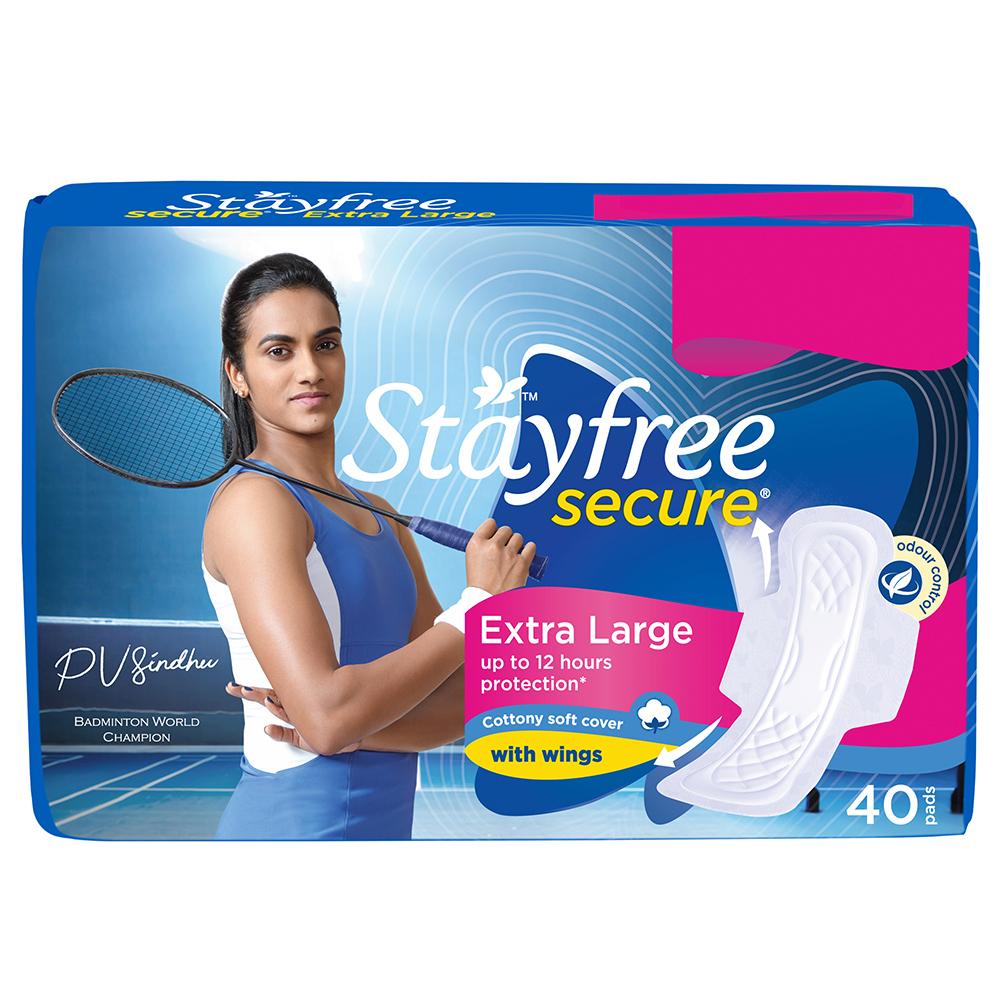 Stayfree Secure Cottony Soft Extra Large Cover with Wings - XL