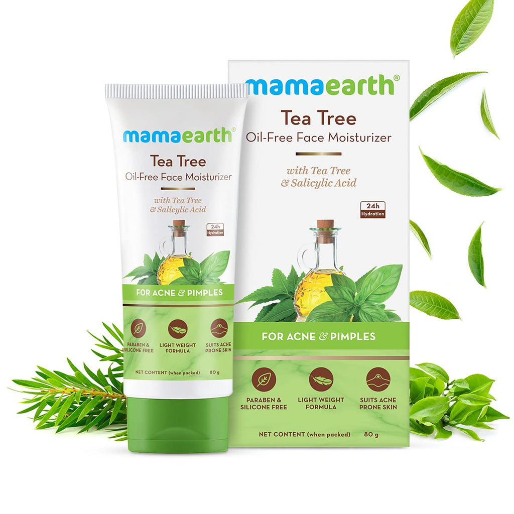 Mamaearth Tea Tree Oil-Free Moisturizer For Face For Oily Skin with Tea Tree & Salicylic Acid for Acne & Pimples