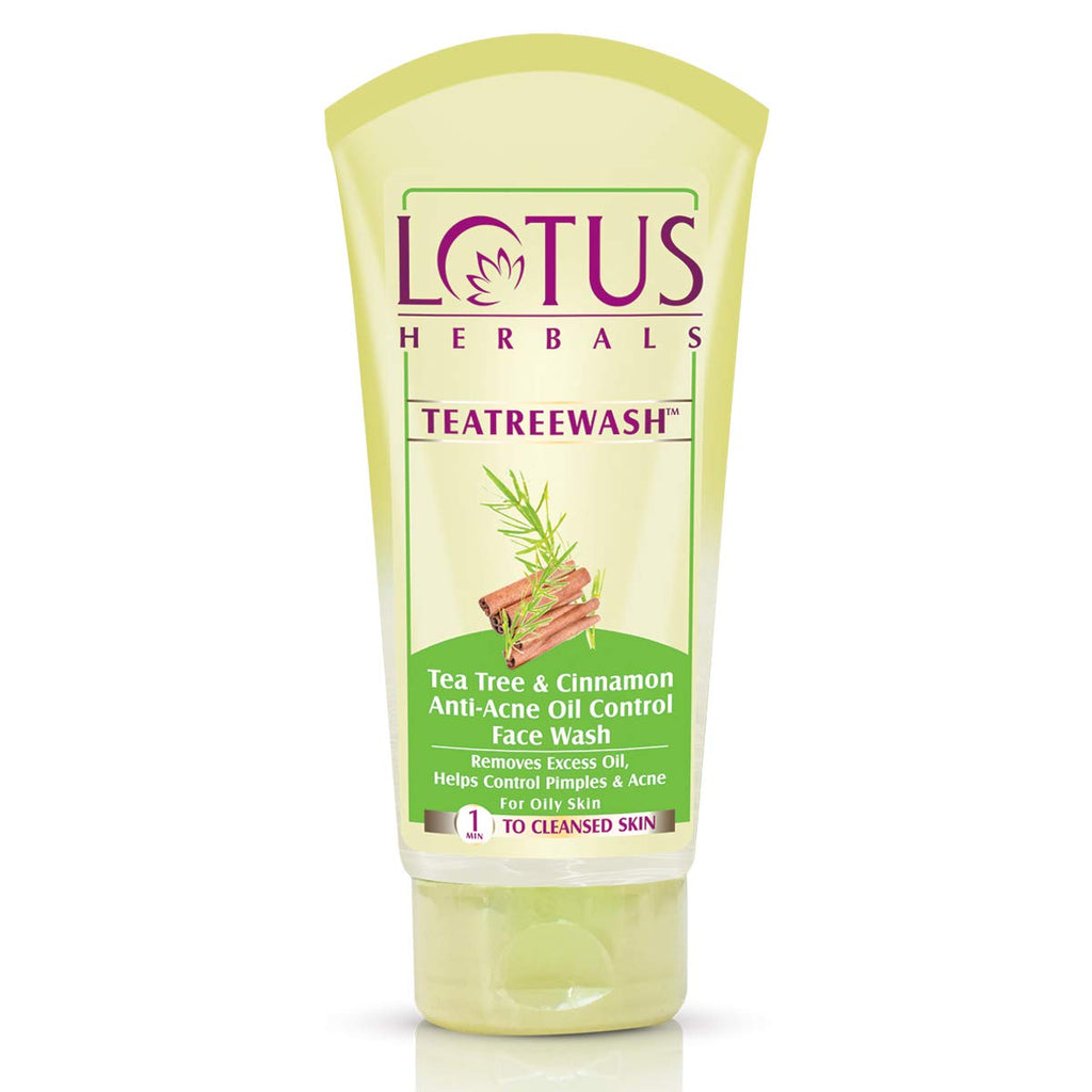 Lotus Herbals TEA TREE & Cinnamon Anti-Acne Oil Control Face Wash - 120 gms