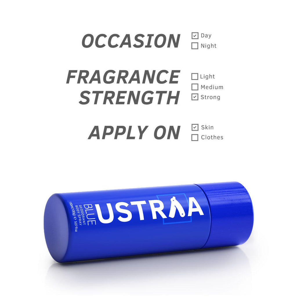 Ustraa BLUE Deodorant Body Spray ( Pack of 2 )
