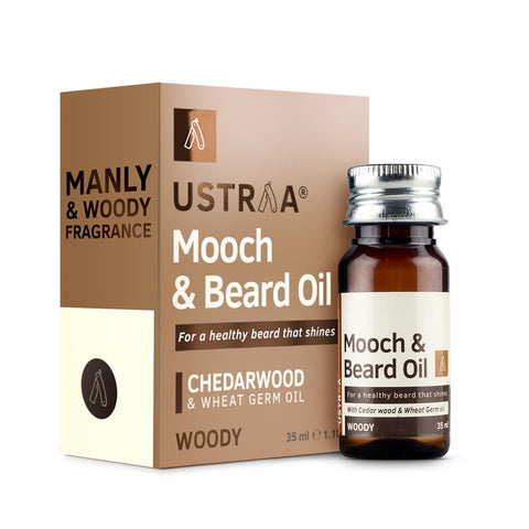 ustraa beard & mooch oil (woody) - 35 ml