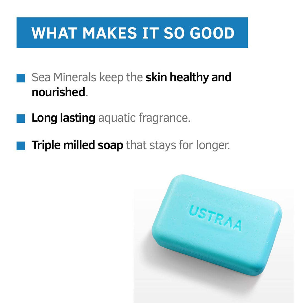 Ustraa Deo Soap For Men with Sea Minerals - 100 gms