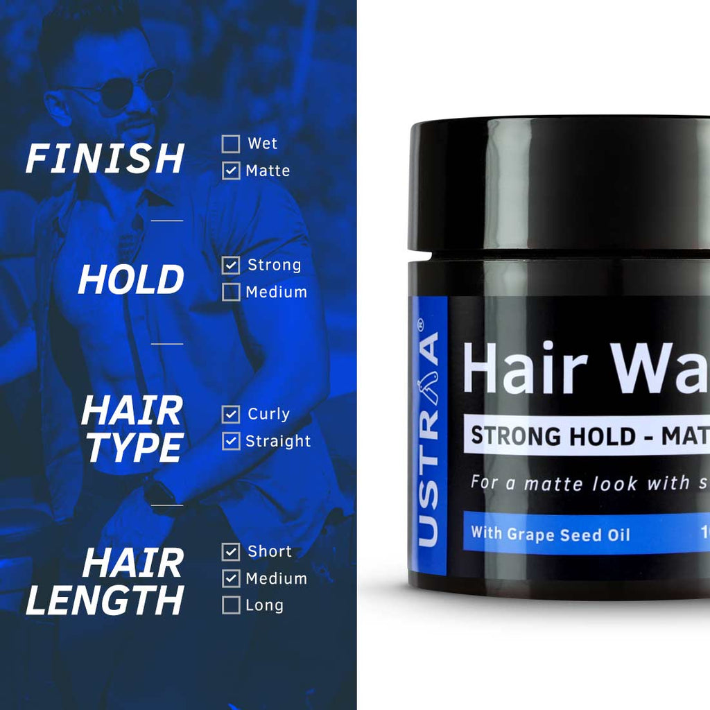 Ustraa Hair Wax - Strong Hold, Matte Look