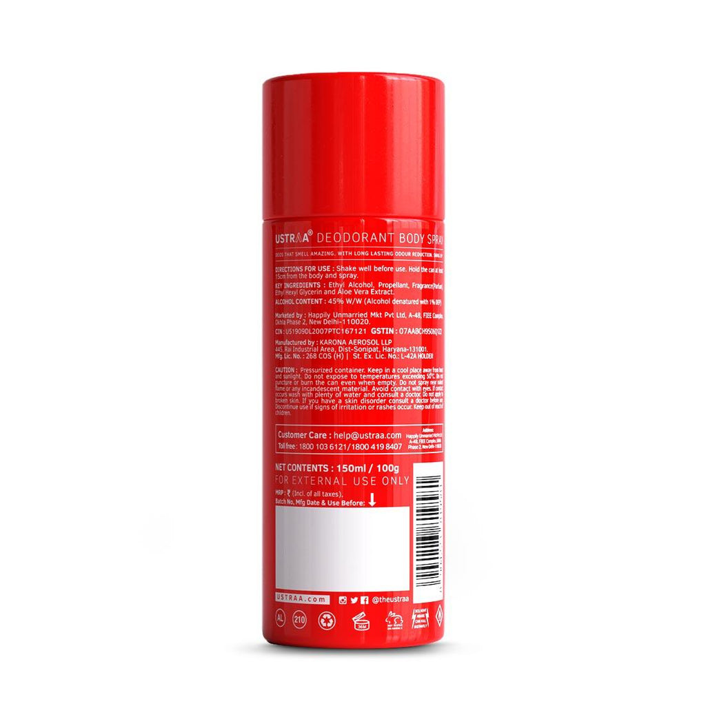 Ustraa RED Deodorant Body Spray - 150 ml
